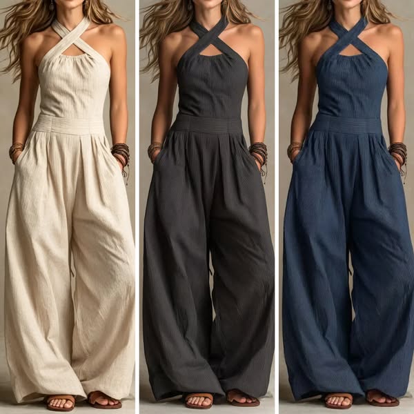 Bianca | Elegante Linnenlook Jumpsuit