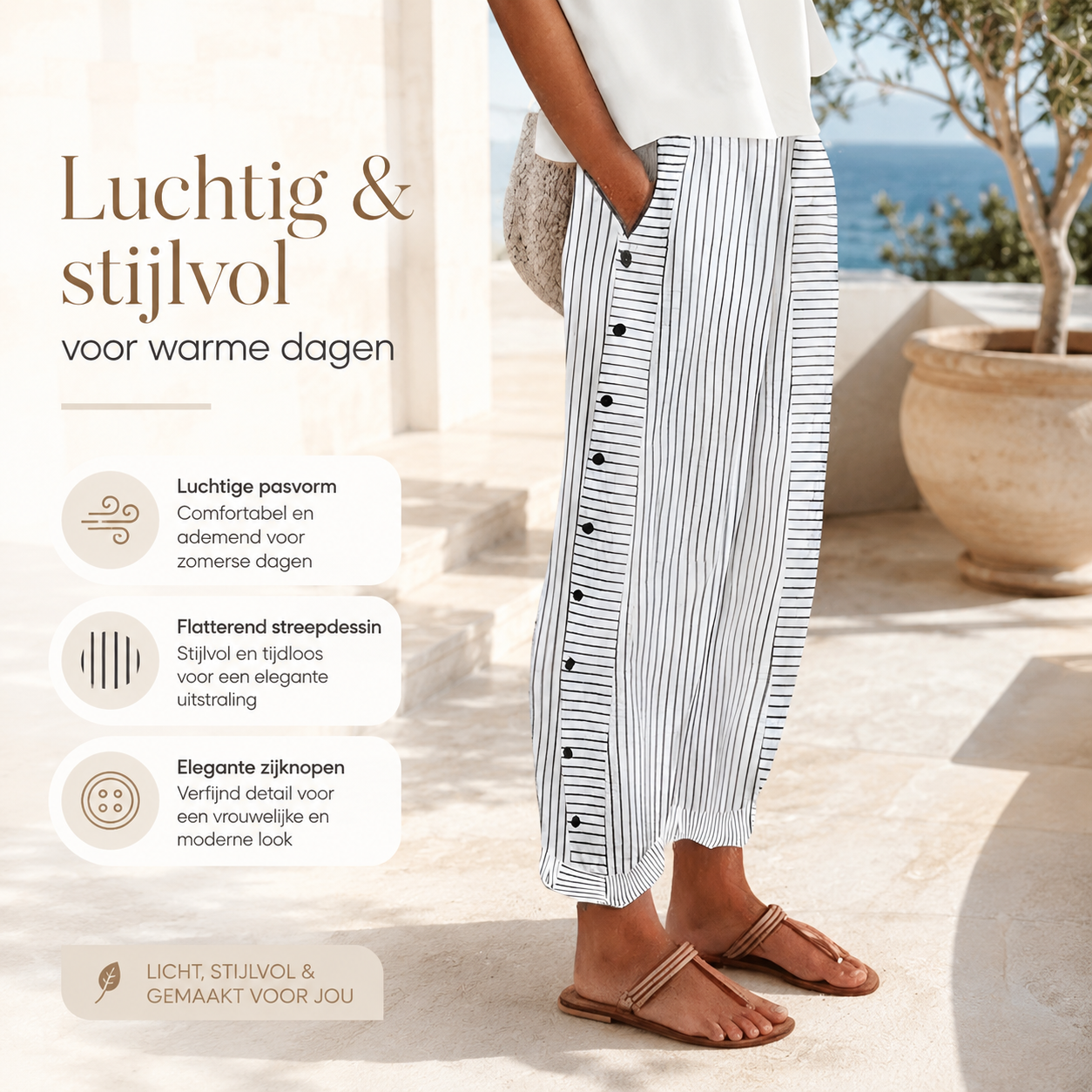 Lorenza | Lichte Zomerbroek (TIJDELIJK 1+1 GRATIS)