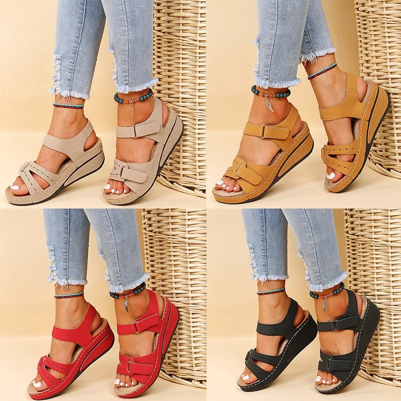 Solena | Comfortabele Sleehak Sandalen