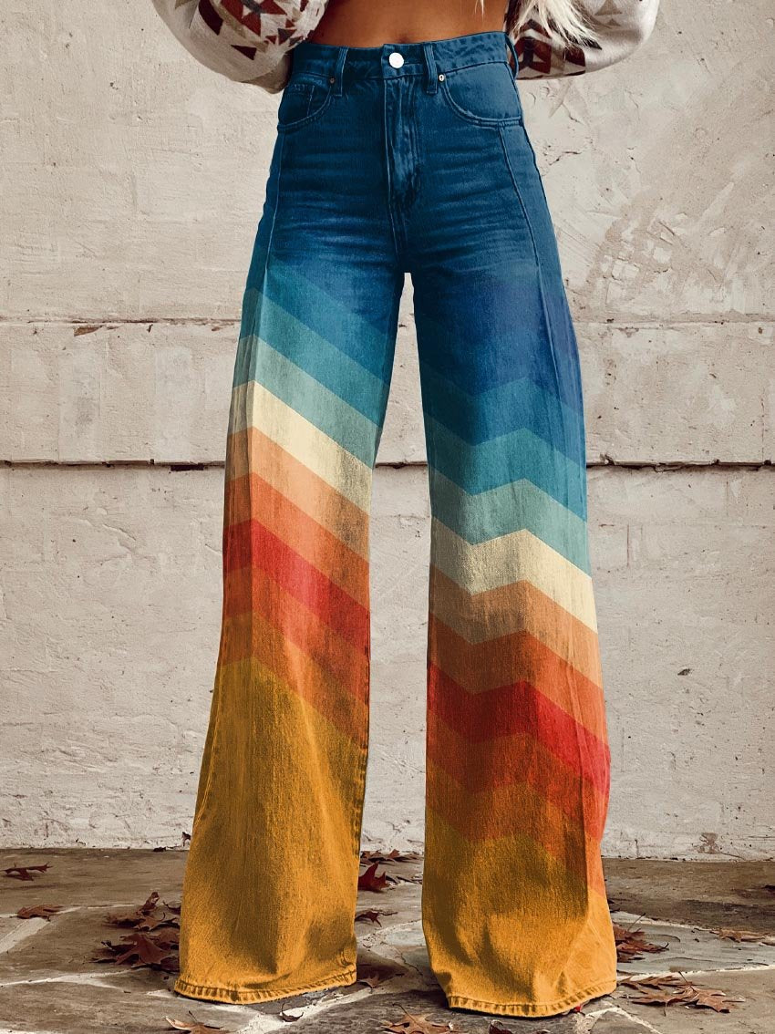 Amarissa | Elegante en Moderne Retro Zigzag Broek