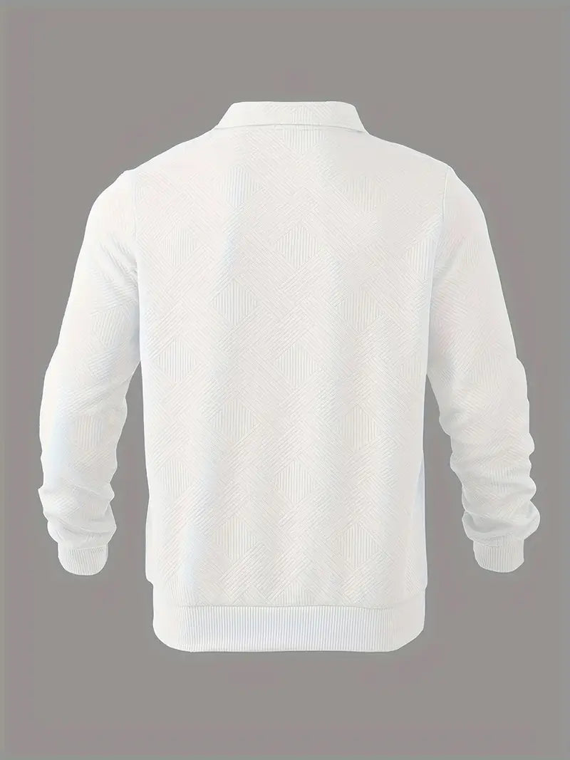 Romano | Vintage Geometrisch Ontwerp Sweater Met Rits
