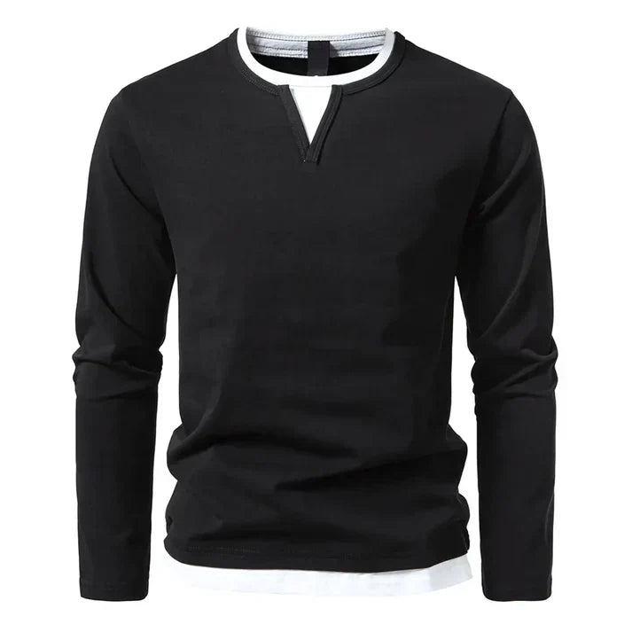 Bellaro | Premium Langarmshirt Gemaakt van Gepeigde Katoen