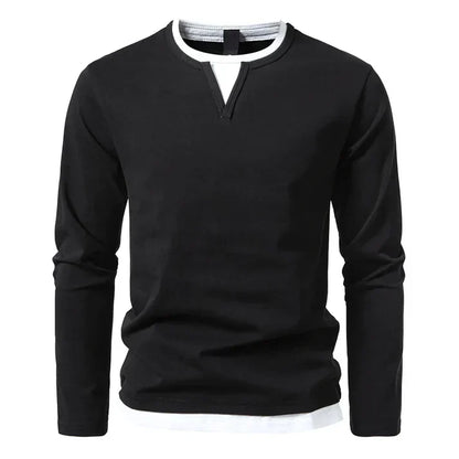 Bellaro | Premium Langarmshirt Gemaakt van Gepeigde Katoen