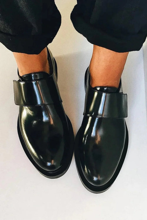 Alessio | Elegante glanzende mocassins met band voor een perfecte stijl