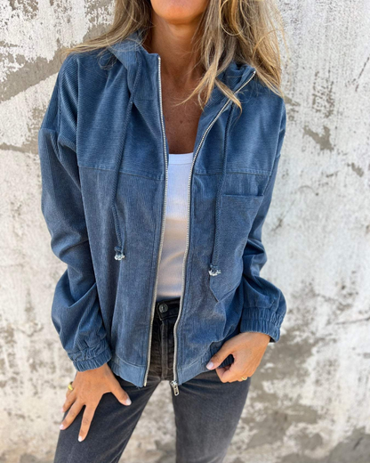 Claudia | Zachte Ribstof Comfortjas