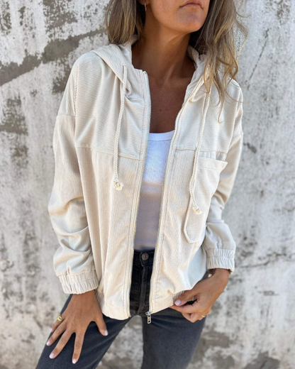 Claudia | Zachte Ribstof Comfortjas