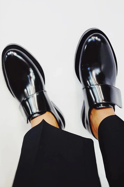 Alessio | Elegante glanzende mocassins met band voor een perfecte stijl