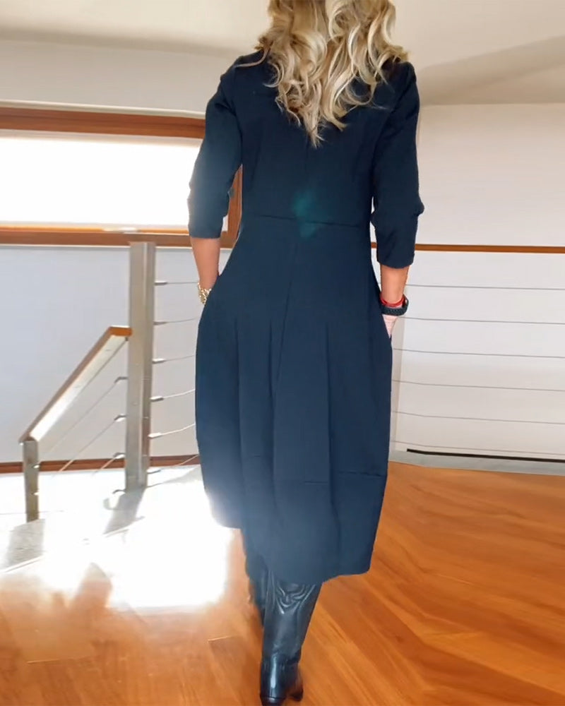 Savina | Elegante Maxi Jurk die het Silhouet Verfijnt en Dagelijks Comfort Biedt