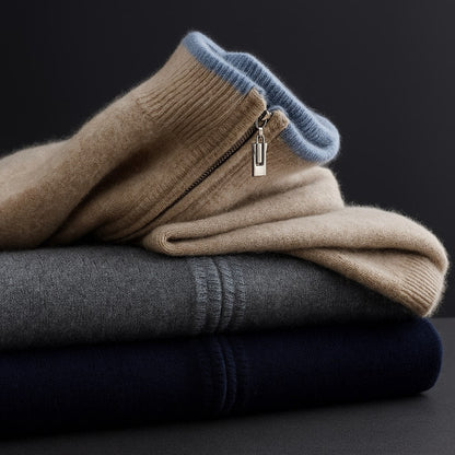 Sorelli | Heren Gebreide Jas met Ritssluiting Warmte en Elegante Dagelijkse Stijl