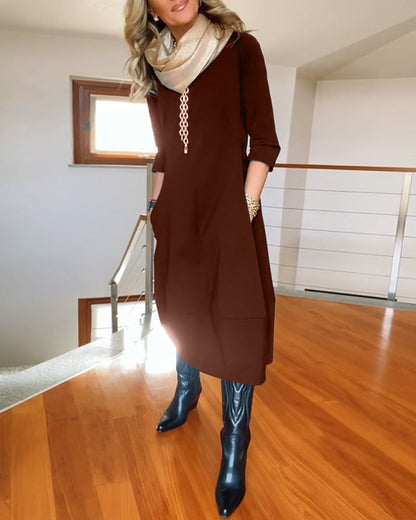 Savina | Elegante Maxi Jurk die het Silhouet Verfijnt en Dagelijks Comfort Biedt