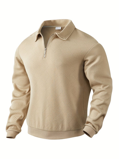 Romano | Vintage Geometrisch Ontwerp Sweater Met Rits