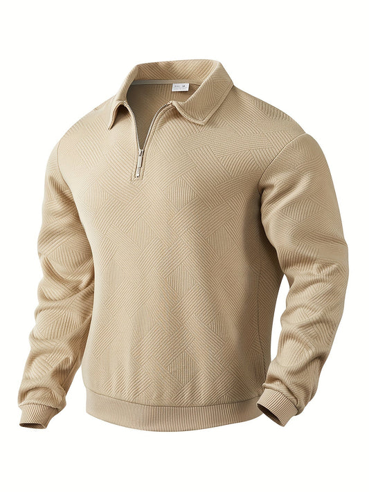 Romano | Vintage Geometrisch Ontwerp Sweater Met Rits