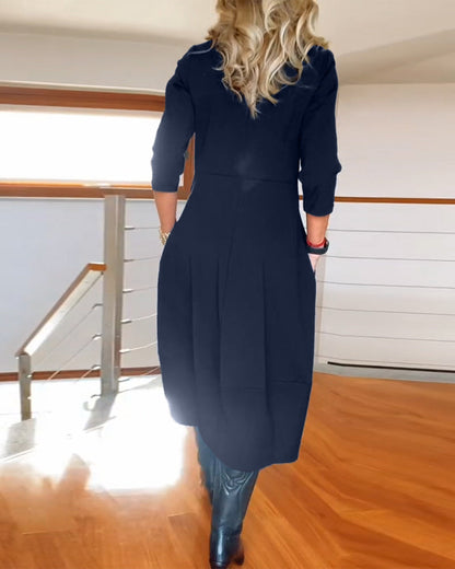 Savina | Elegante Maxi Jurk die het Silhouet Verfijnt en Dagelijks Comfort Biedt