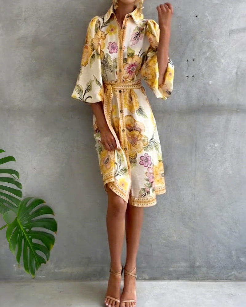 Marielle | Elegante Franse Printjurk