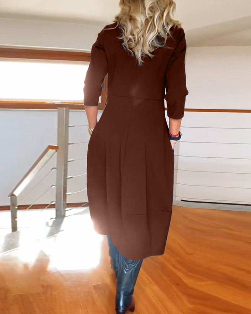 Savina | Elegante Maxi Jurk die het Silhouet Verfijnt en Dagelijks Comfort Biedt