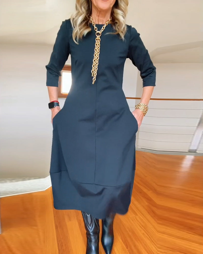Savina | Elegante Maxi Jurk die het Silhouet Verfijnt en Dagelijks Comfort Biedt
