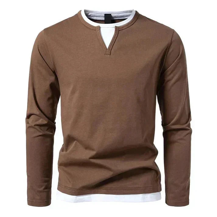 Bellaro | Premium Langarmshirt Gemaakt van Gepeigde Katoen