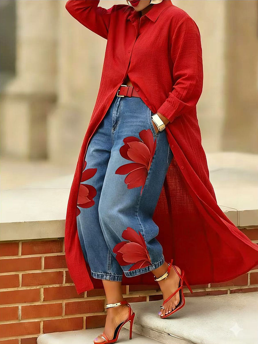 Isabelle | Elegante Denim Comfortbroek