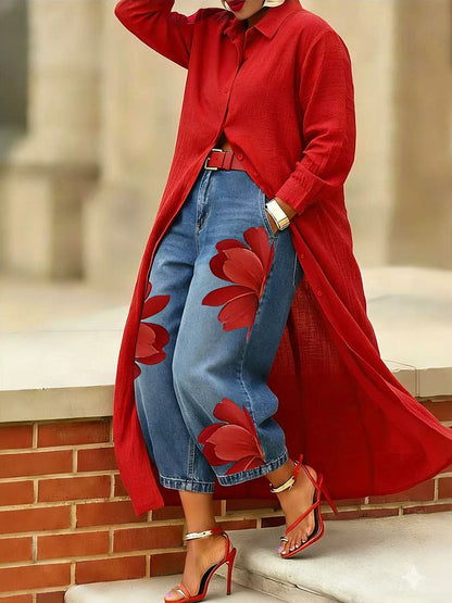 Isabelle | Elegante Denim Comfortbroek