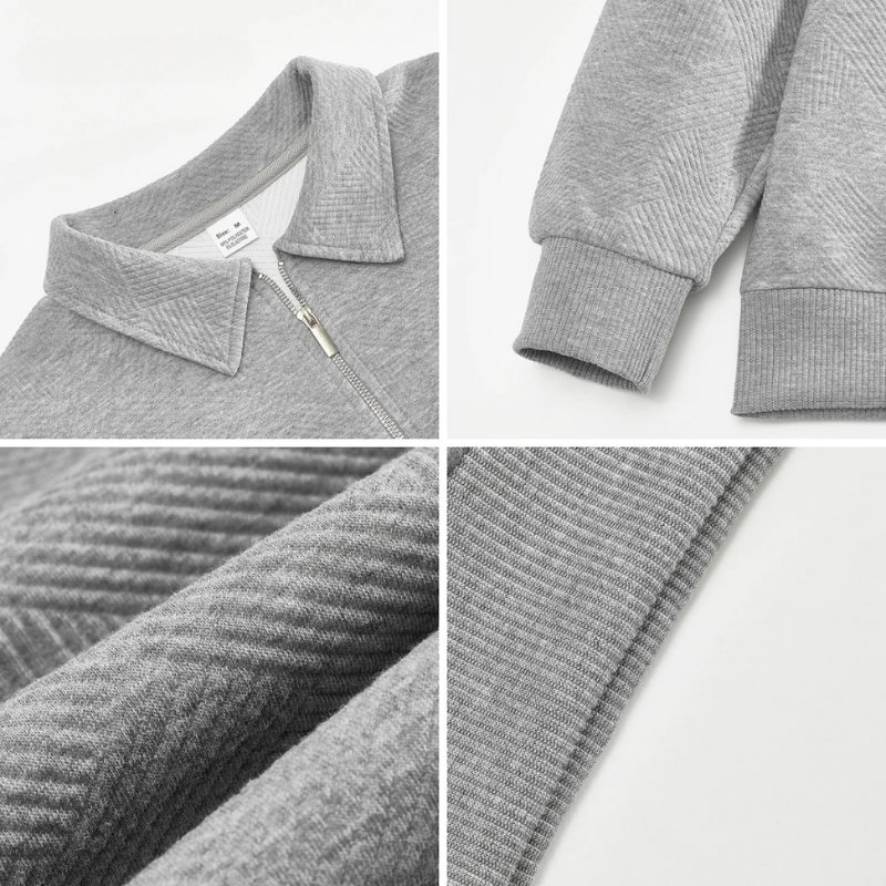 Romano | Vintage Geometrisch Ontwerp Sweater Met Rits