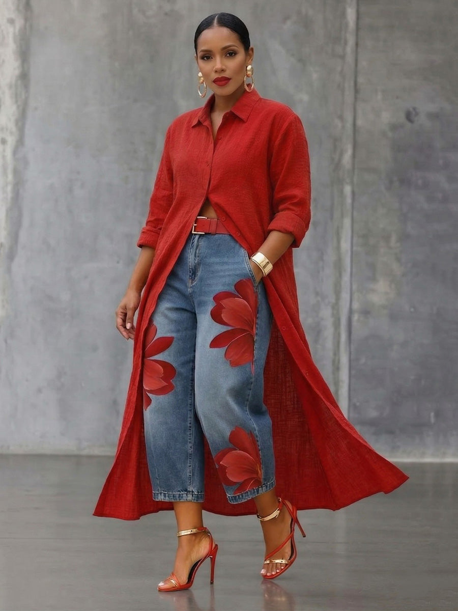 Isabelle | Elegante Denim Comfortbroek