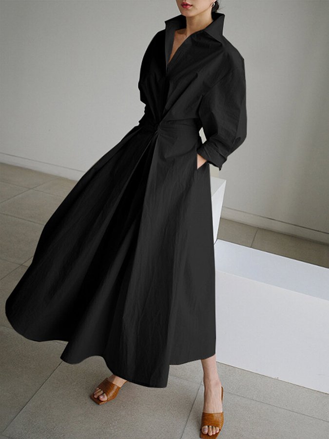 Selina | Lange Elegante Jurk voor een Tijdloze en Verfijnde Stijl