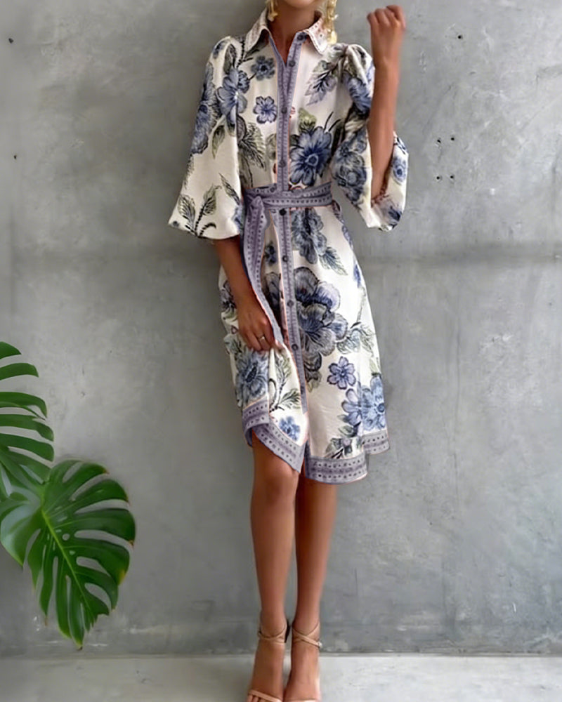 Marielle | Elegante Franse Printjurk