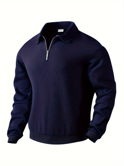 Romano | Vintage Geometrisch Ontwerp Sweater Met Rits