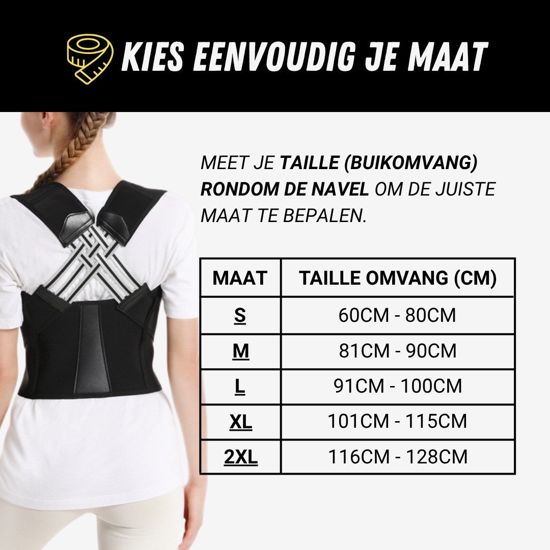 Verstelbare Rugbrace - Rughouding Ondersteuner