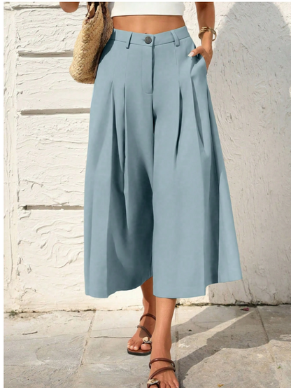 Elena | Elegante Linnenlook Capri Broek (TIJDELIJK 1+1 GRATIS)