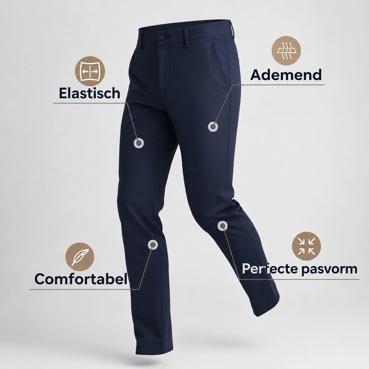 Dante | Elastische Comfort Pantalon (TIJDELIJK 1+1 GRATIS)