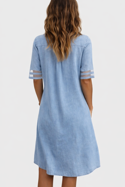 Valeria | Flatterende Denim Jurk
