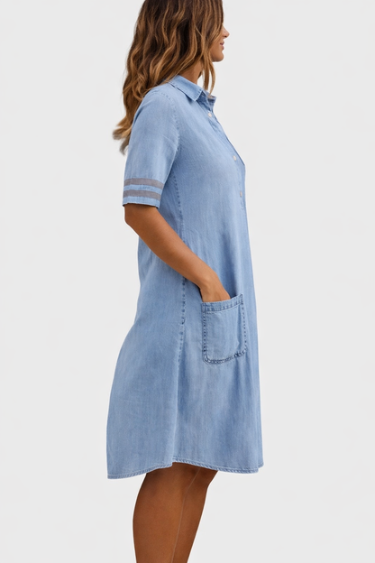 Valeria | Flatterende Denim Jurk