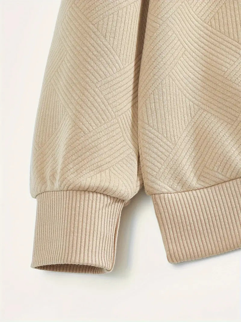 Romano | Vintage Geometrisch Ontwerp Sweater Met Rits