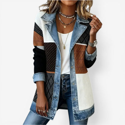 Clarisse | Stijlvolle Denimlook Jas