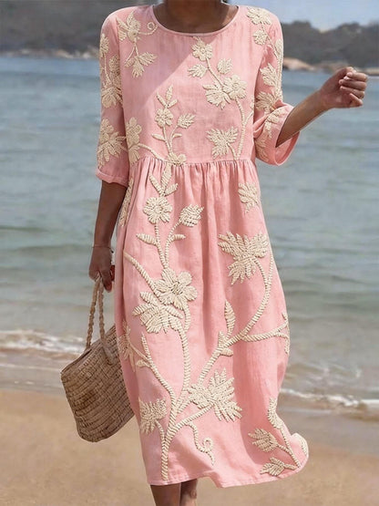 Rosalie | Vintage Geborduurde Jurk