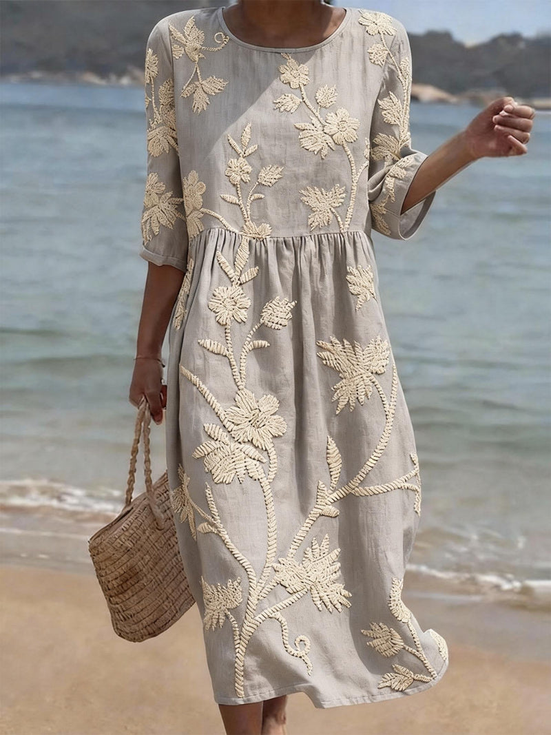 Rosalie | Vintage Geborduurde Jurk