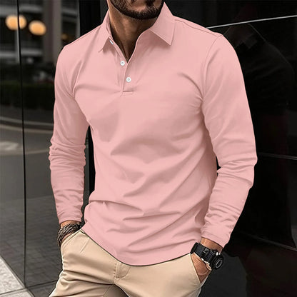 Servano | Casual Poloshirt met Lange Mouwen