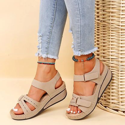 Solena | Comfortabele Sleehak Sandalen