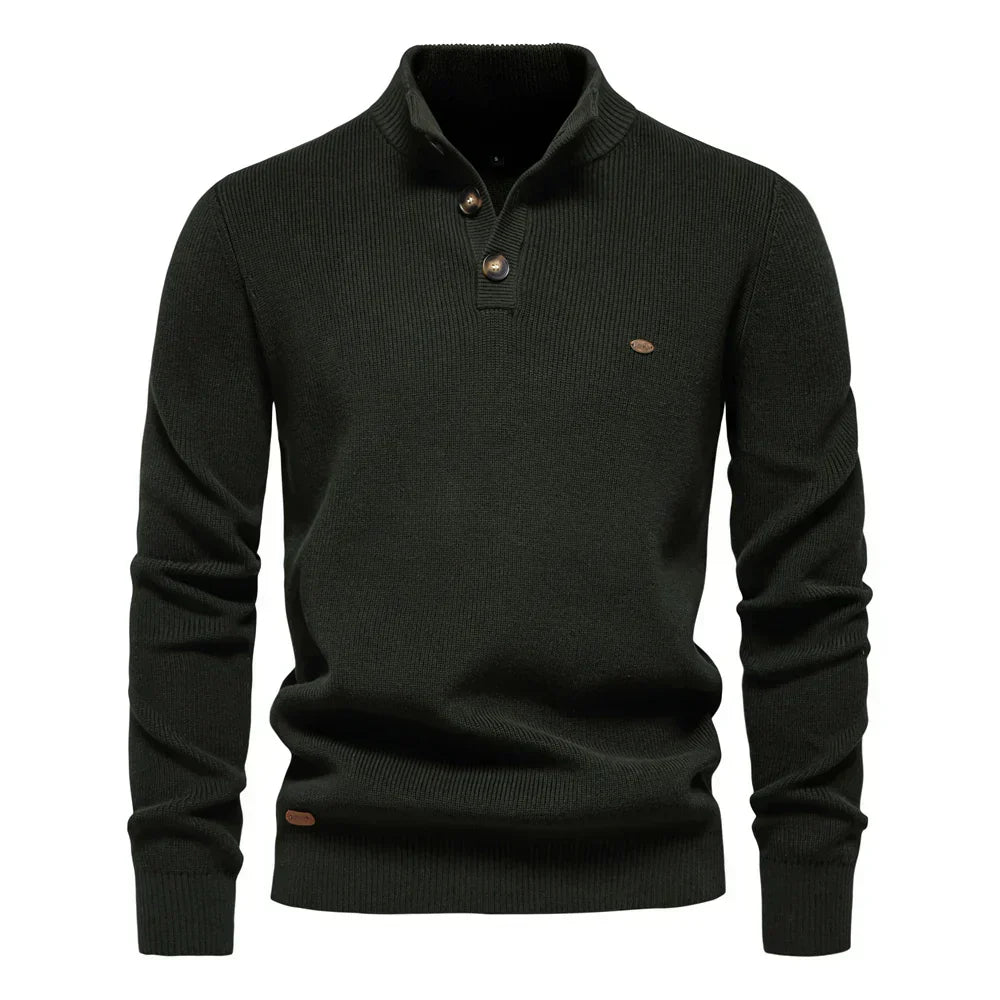 Alvero | Stijlvolle Heren Sweater met Knopontwerp
