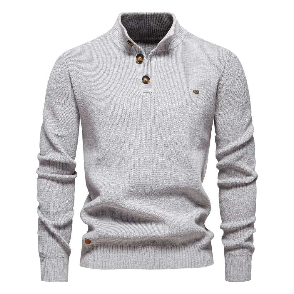 Alvero | Stijlvolle Heren Sweater met Knopontwerp