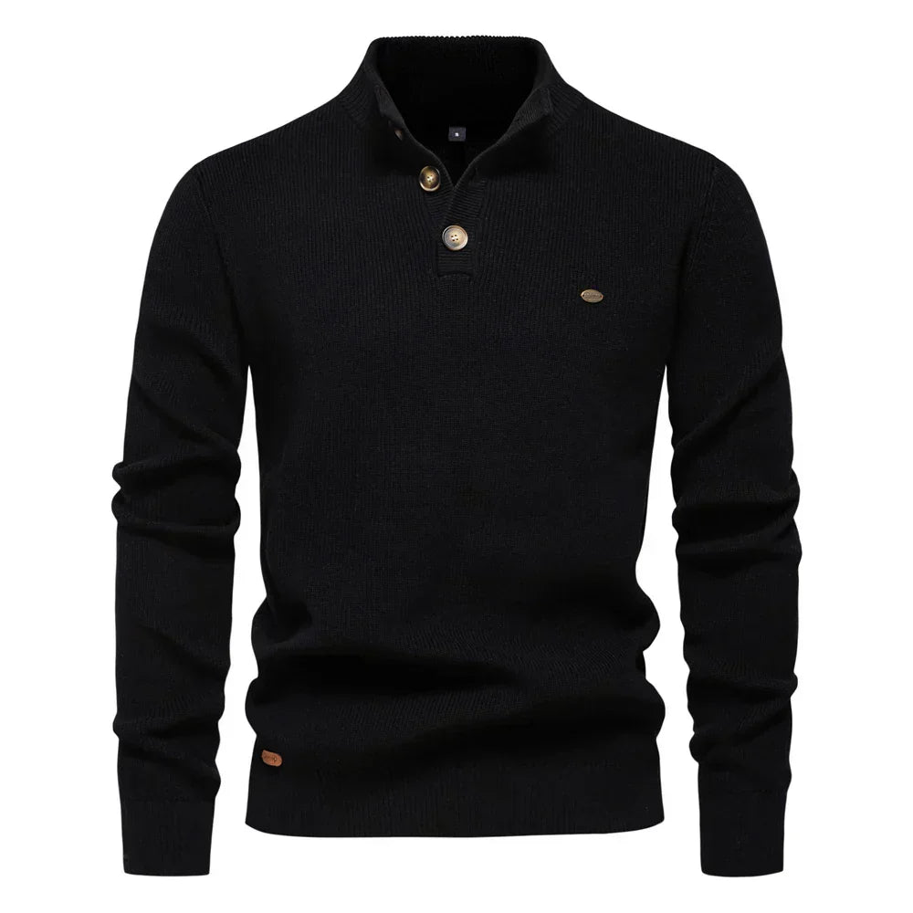 Alvero | Stijlvolle Heren Sweater met Knopontwerp