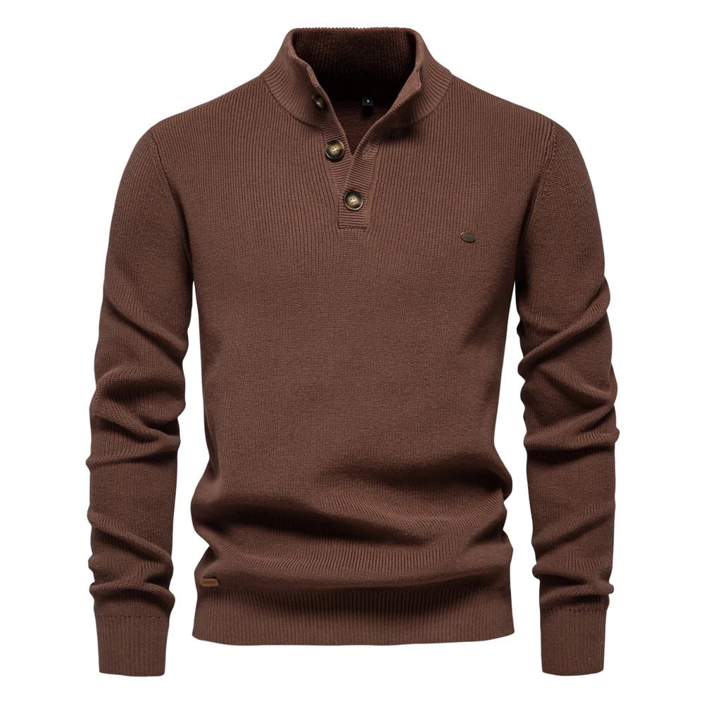 Alvero | Stijlvolle Heren Sweater met Knopontwerp