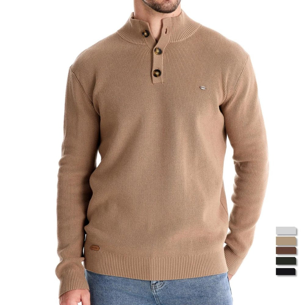 Alvero | Stijlvolle Heren Sweater met Knopontwerp