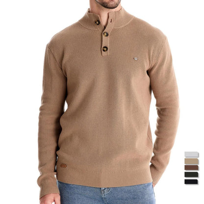 Alvero | Stijlvolle Heren Sweater met Knopontwerp