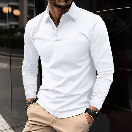 Servano | Casual Poloshirt met Lange Mouwen