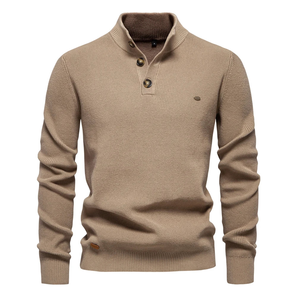 Alvero | Stijlvolle Heren Sweater met Knopontwerp