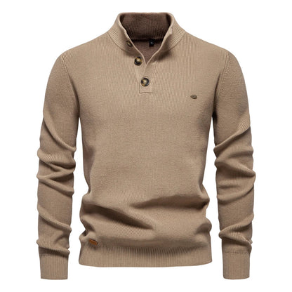 Alvero | Stijlvolle Heren Sweater met Knopontwerp