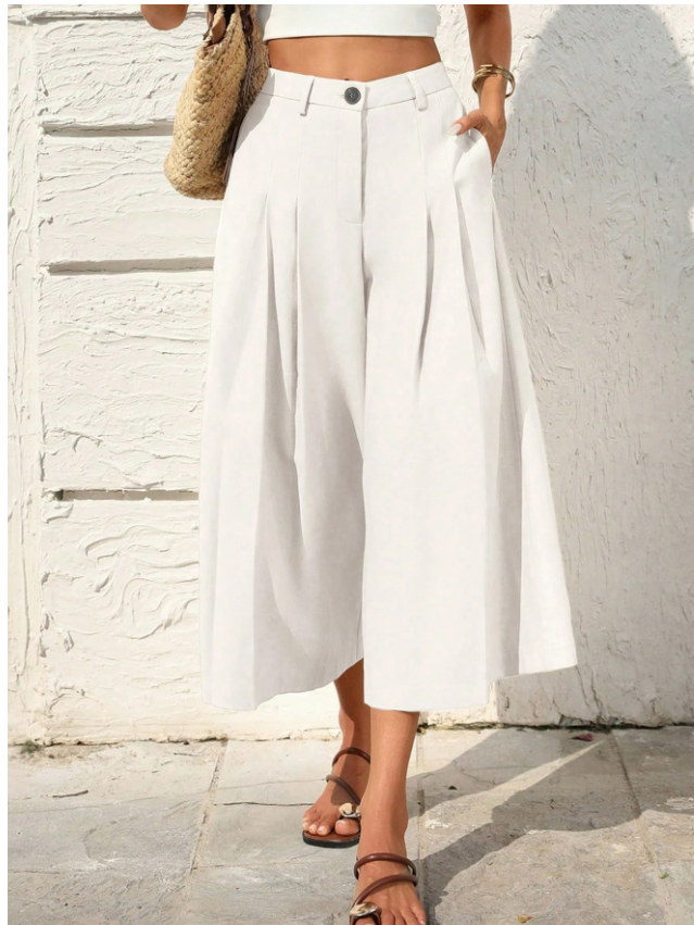 Elena | Elegante Linnenlook Capri Broek (TIJDELIJK 1+1 GRATIS)