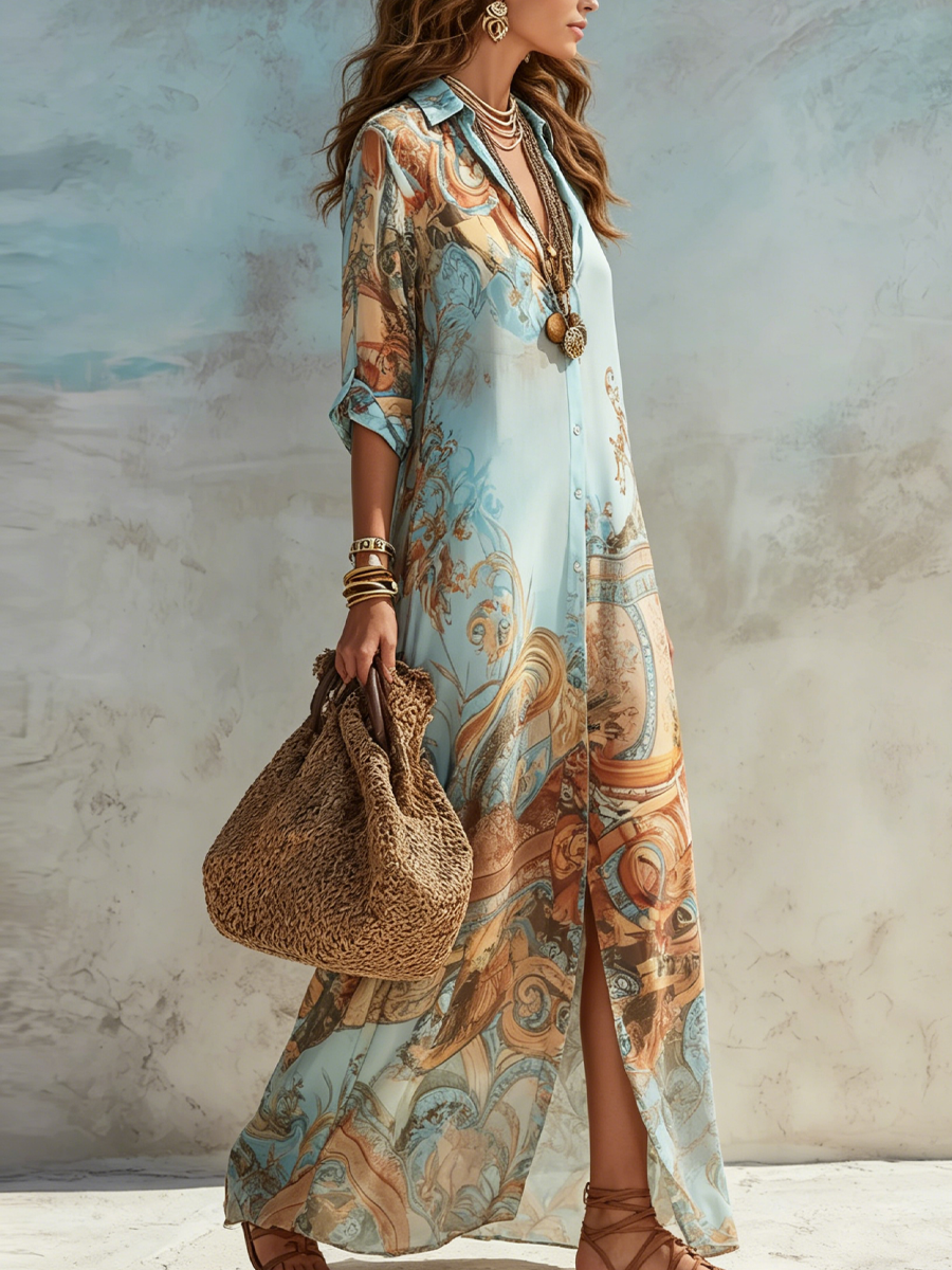 Lorna | Mediterrane Chemisier Jurk